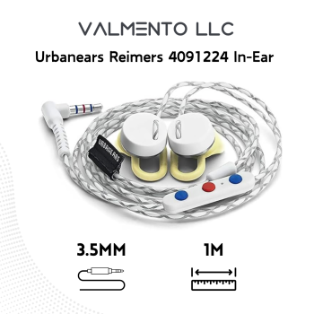 Urbanears Reimers 3,5 mm Klinken In-Ear Nackenband-Kopfhörer mit Mikrofon – Team Apple White
